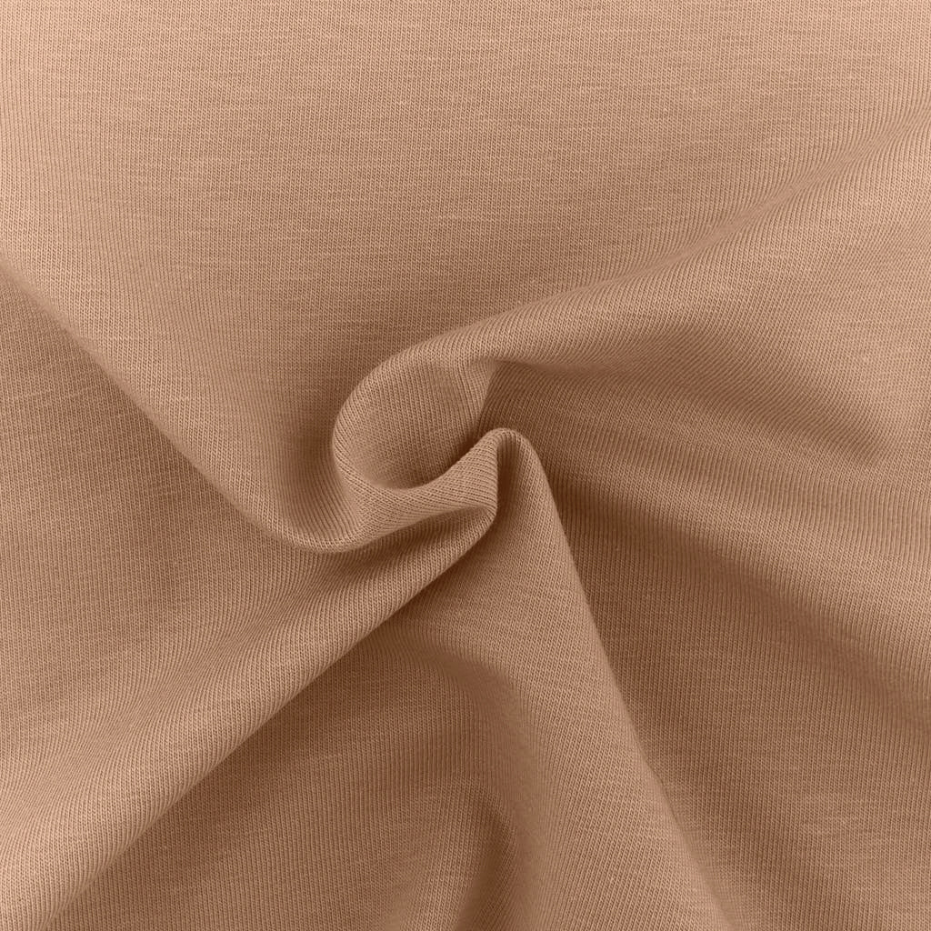 Tessuto Jersey Elastico di Cotone al Metro - Bilbao - La Boutique Del Tessuto - Colore Beige - 345 -