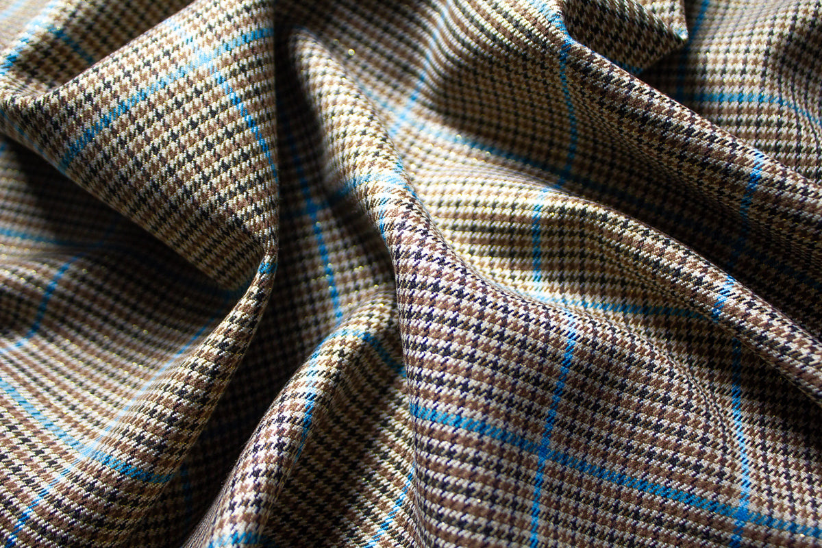 Principe di galles in poliviscosa e lurex - WILLIAM