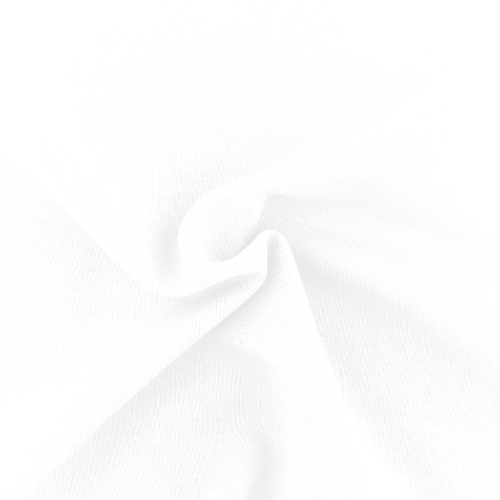Tessuto Jersey Elastico di Cotone al Metro  Colore Bianco Ottico 001 Arricciato - Bilbao - La Boutique del Tessuto