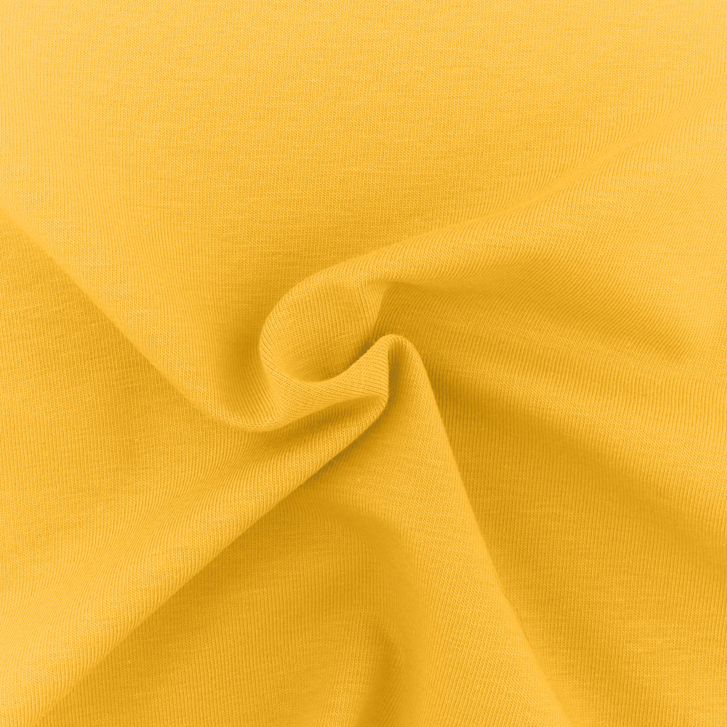 Tessuto Jersey Elastico di Cotone al Metro Colore Giallo 711 Arricciato - Bilbao - La Boutique del Tessuto