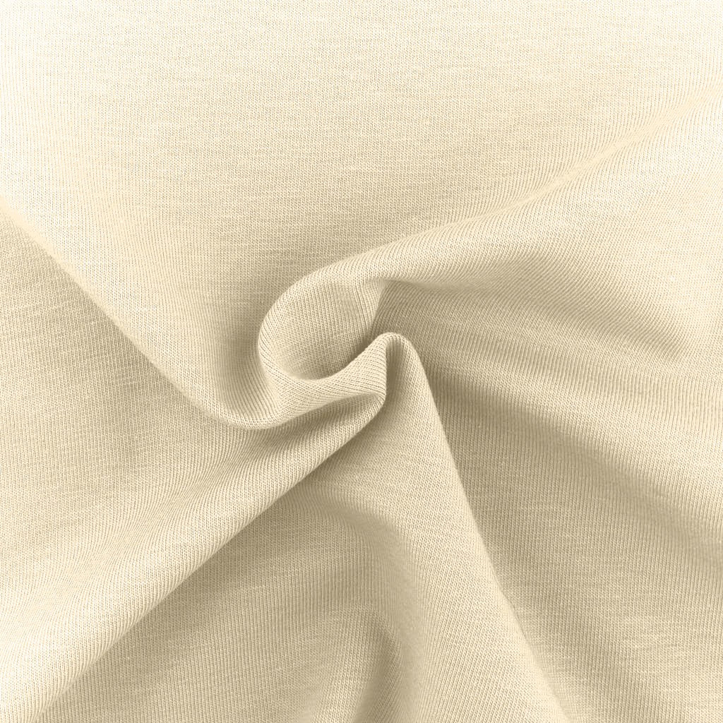Tessuto Jersey Elastico di Cotone al Metro Colore Latte 004 Arricciato - Bilbao - La Boutique del Tessuto