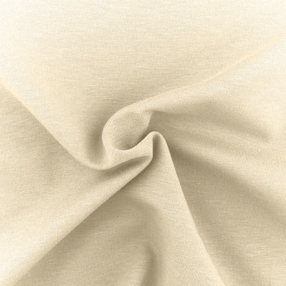 Tessuto Jersey Elastico di Cotone al Metro Colore Latte 004 Arricciato - Bilbao - La Boutique del Tessuto