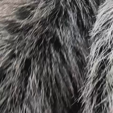 Pelliccia ecologica pelo grigio lungo - HUSKY